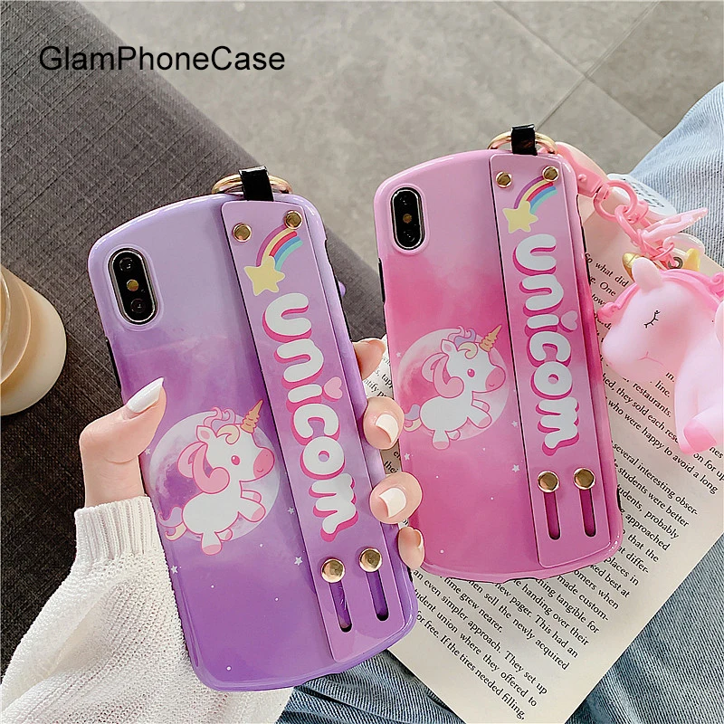 GlamPhoneCase чехол для телефона с единорогом iPhone X XS Max XR мягкий силиконовый 7 8 6 6s Plus |