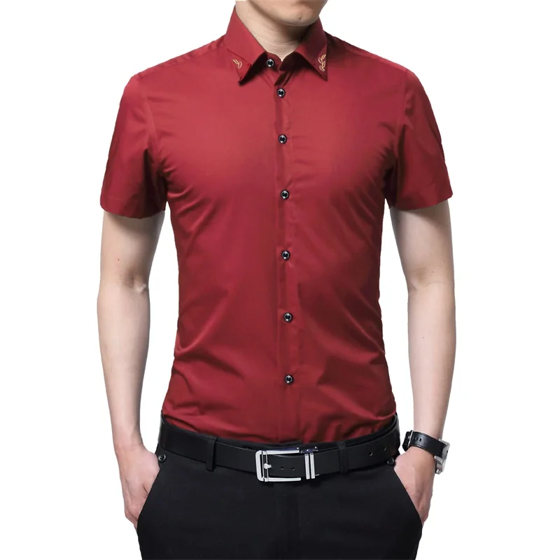 New 2017 Spring summer Cotton Dress Shirts High Quality Mens Casual