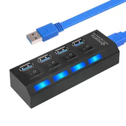 4 Порты и разъёмы USB 3.0 концентратор с включения/выключения для портативных ПК