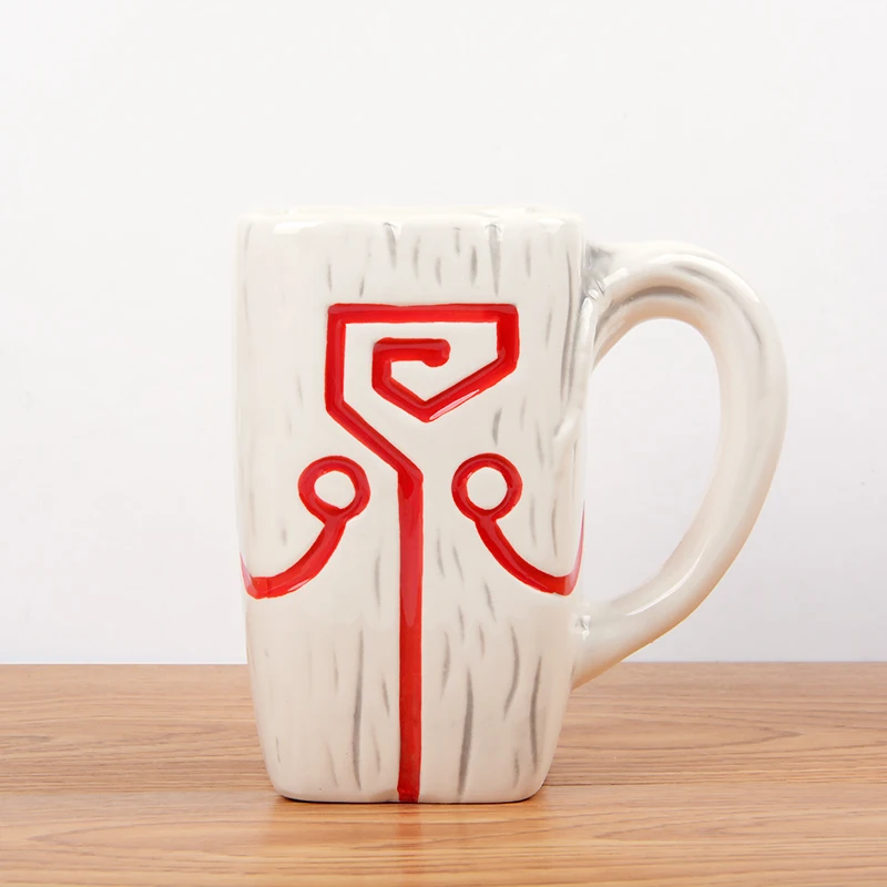 

DOTA 2 TI4 Accessory Juggernaut Jugg Mask pendant Ceramic Mug Coffee Cup for collection moomin gift for boyfriend rugrats CL1108