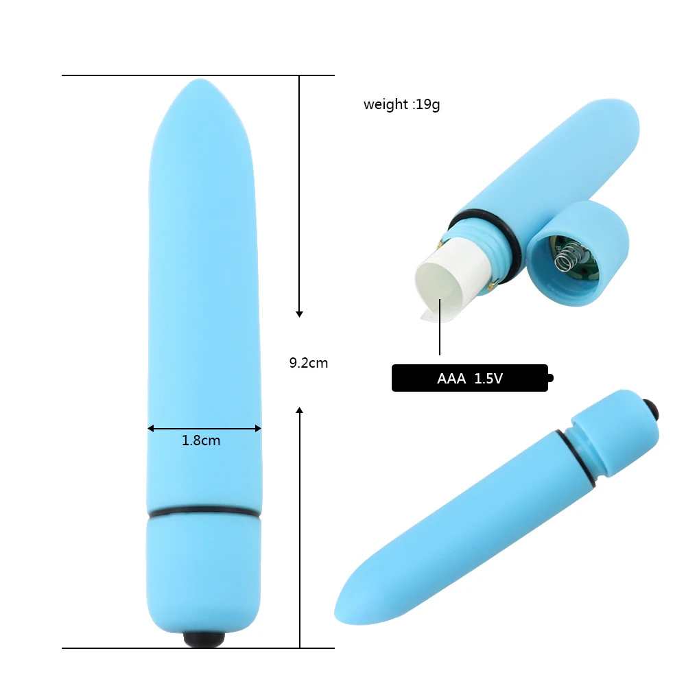 Ramdom Color,10 Patterns Waterproof Portable Vibrator,Medical Silicone Powerful Mini Bullet Adult Sex Toys for Women,Color is Random