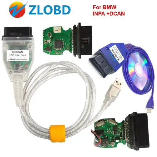 Новейший интерфейс для BMW INPA K + CAN с чипом FTDI FT232RQ переключатель D USB OBD DCAN DCAN|Кабели и
