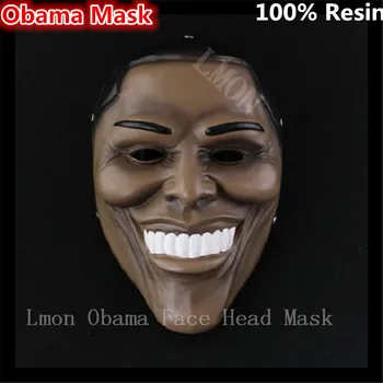 

Free shipping wholesale famous political latex USA President Obama Mask Resin Human Face Head Mask Full Face Obama Head Mask