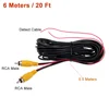 6M 10 Meters RCA Male to Male Car Reverse Rear View Parking Backup Camera Video Extension Cable With Trigger Wire for Monitor ► Photo 2/4