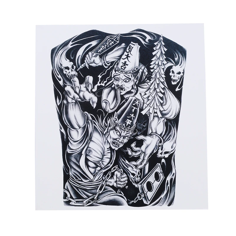 

Gothic Waterproof Tattoo Stickers Cold And Sweat-resistant Durable Cool Zombie Demon Hot Flower Arm Tattoo Tattoo Stickers