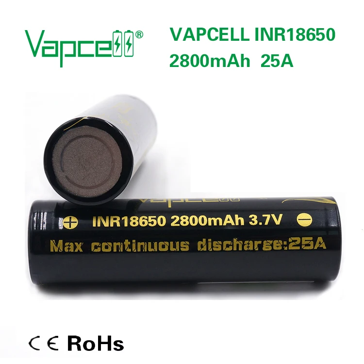 4 шт. VAPCELL INR 18650 Батарея 2800 мАч 25A переупакованная VTC5D аккумуляторная батарея равна