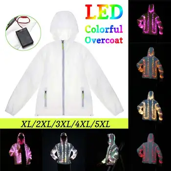 

Battery Powered LED Colorful Luminous Costume Clothes Couple Coat Jacket for Party Dancing Music Festival