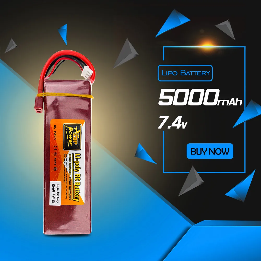 

7.4 V Power 5000mAh 40C Lipo Battery Power ZOP T XT60 Remote Control Parts & Accessories High Quanlity Accessories