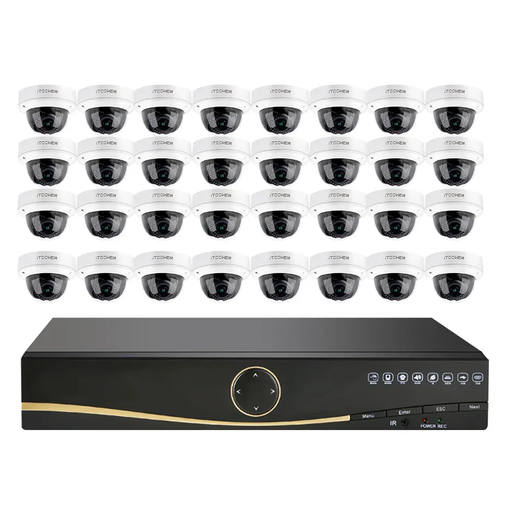 

iTOONER H.265+ 32CH Surveillance System PoE camera Kit Long-distance Transmission Motion Detection Support P2P nvr kit security
