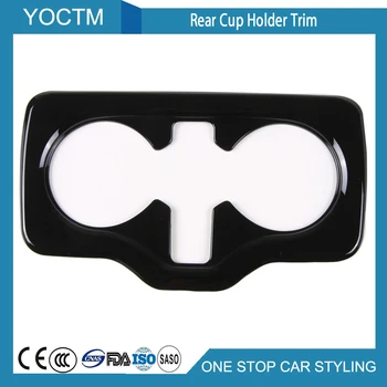 

For Jeep Compass 2017+ Rear Seat Cup Holder Cover Trim Red / Black / Blue / Chrome ABS Car Interior Accessories Styling Sticker