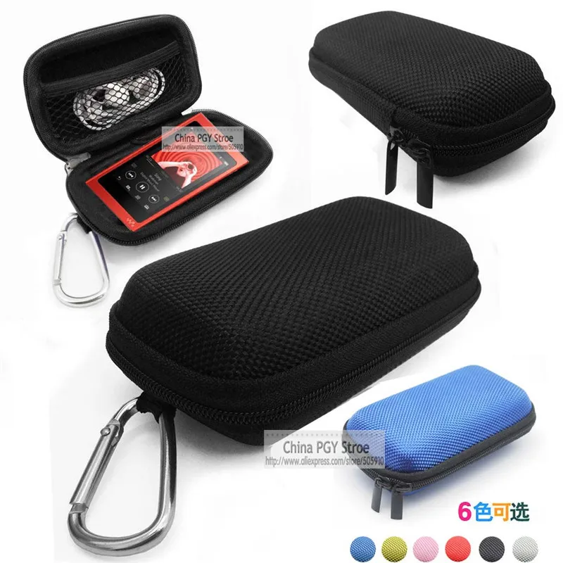 

Durable Tough Hard Fabric MP3 Player cover Clamshell Case For Sony Walkman NW-A35 A45 A46 A36 A37 with Climbing Hook Clip