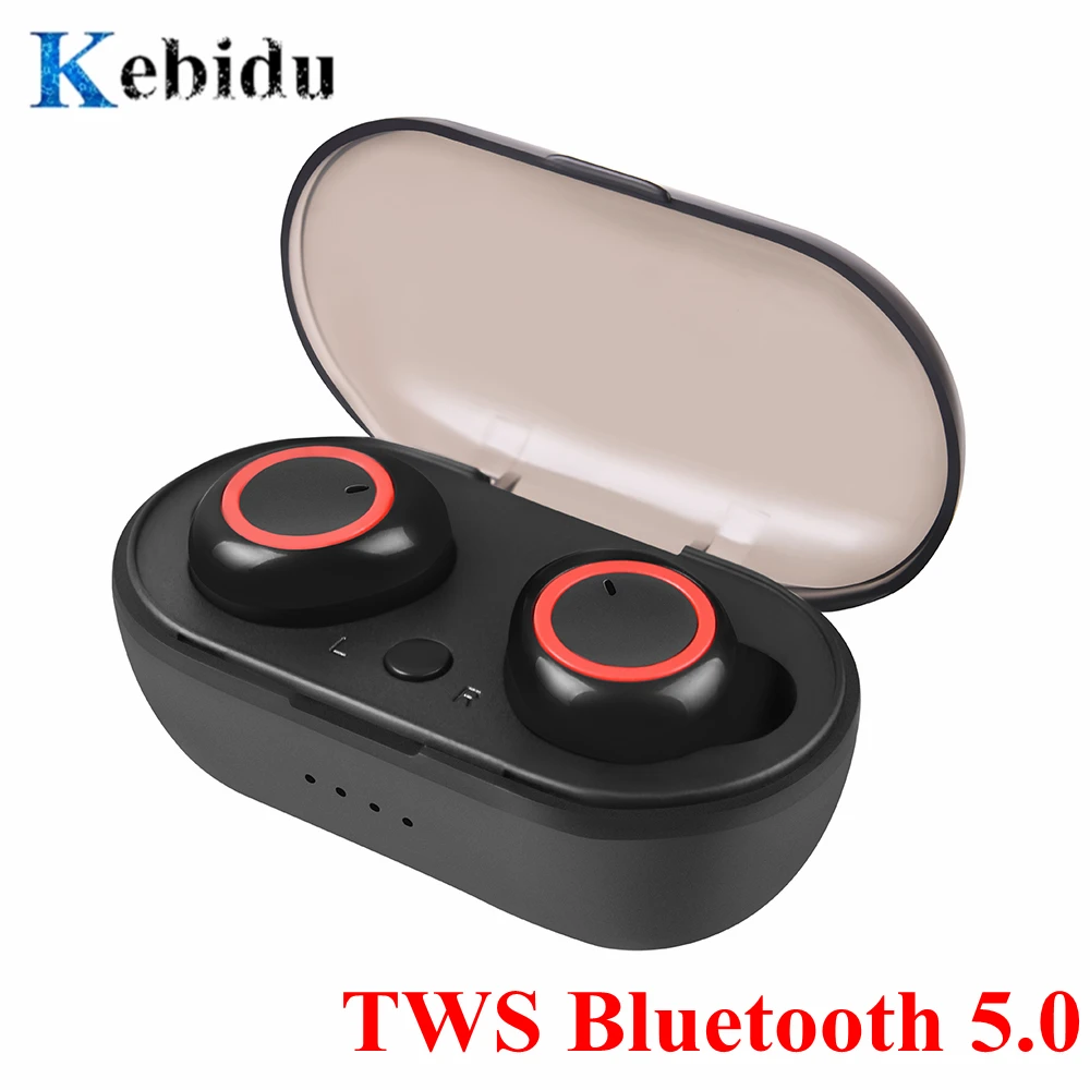 Kebidu наушники вкладыши TWS Bluetooth 5 0 наушник басовая гарнитура с микрофоном