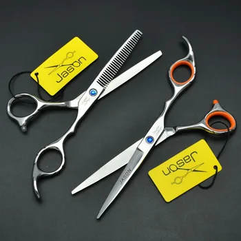 

6 inch Brand Jason TOP GRADE Hairdressing Scissors JP 440C Professional Barbers Cutting Scissors Thinning Shears Hair Scissors