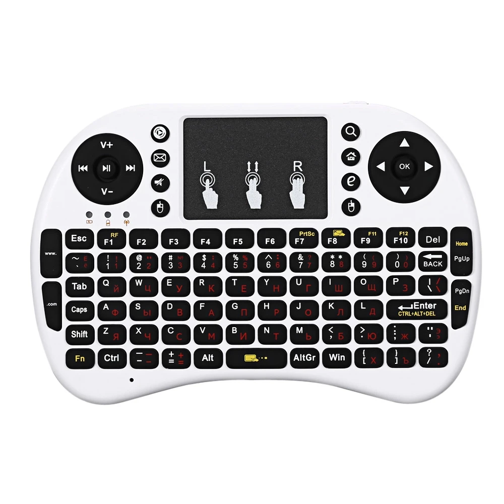 IPazzPort KP-810-21F 2 4 ГГц портативная мини беспроводная клавиатура QWERTY с тачпадом мышь