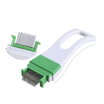 

Onion Tools Kitchen Cut Vegetables Wire Handle Type Shallot Cut Knife Slicer Magic Shredded Color Random Hair KC1478