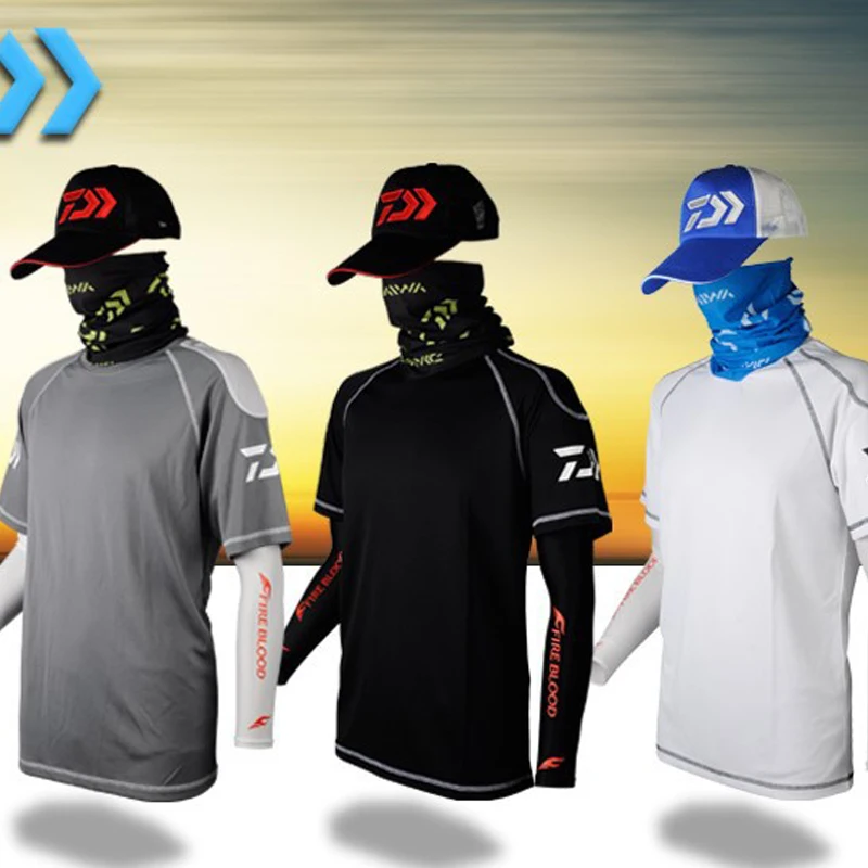 DAIWA 2018 New Summer Fishing T shirt Dawa Slim Quick drying breathable short sleeved fishing