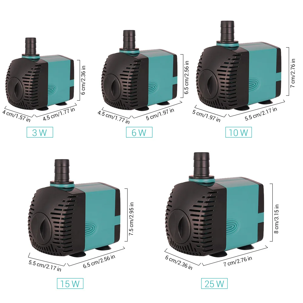 NICREW аквариумный водяной насос ультра-тихий погружной водяной насос фонтана Средний аквариум для рыбок аквариумный водяной насос, бак для воды фонтан 3/6/10/15/25W