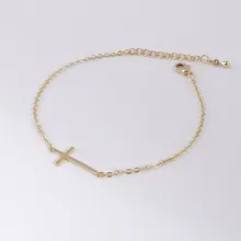 Браслет с поперечным крестом-золото/серебро 2 цвета комбинация