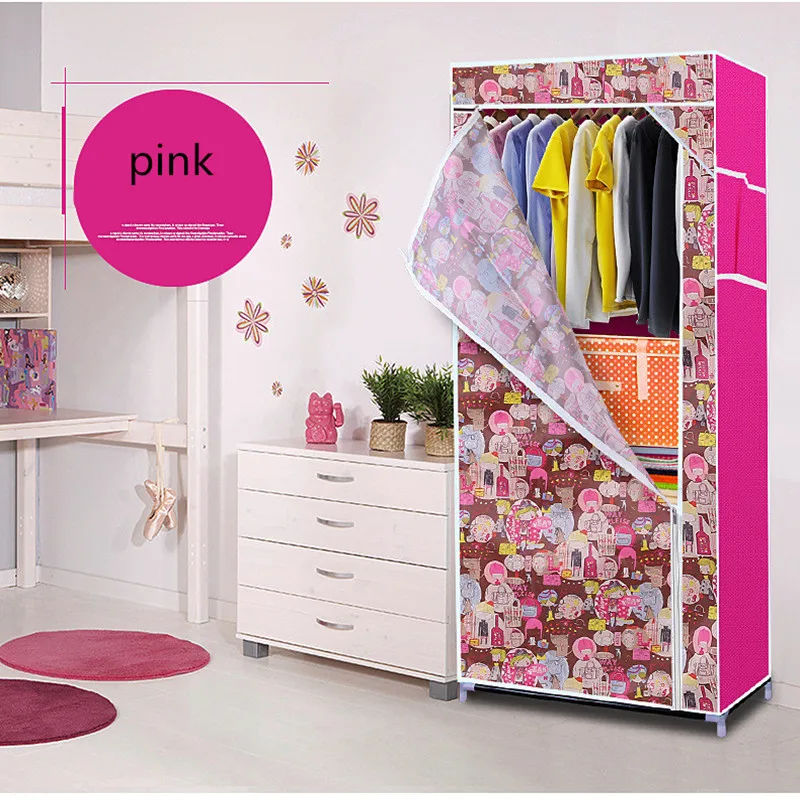 

Simple Non-Woven Fabric Wardrobes Clothe Storage Portable Lockers Closet Sundries Dust-Proof Storage Cabinet Furniture Bedroom