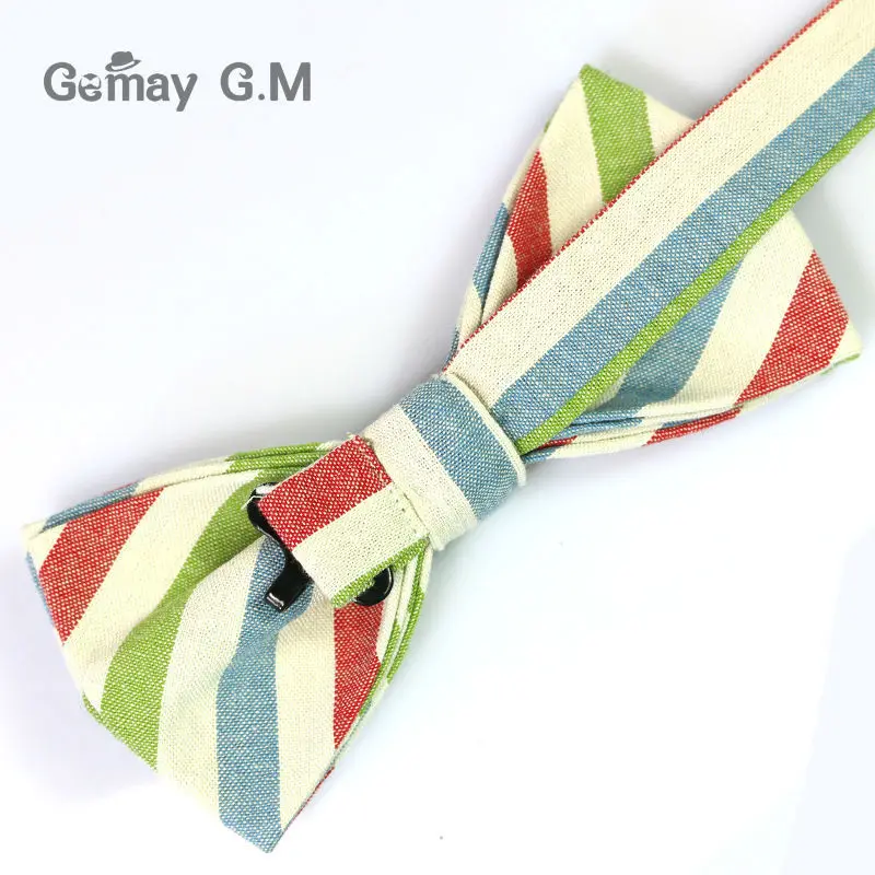 New Men Fashion Classic Plaid Cotton Bowtie Neckwear Adjustable Mens Bow Tie for wedding england style ties