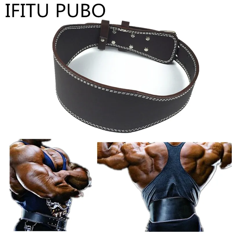 PU Leather Weight Lifting Belt Gym Fitness Wide Back Support Training Equipment Weights Belt for Gravity Training WYQ