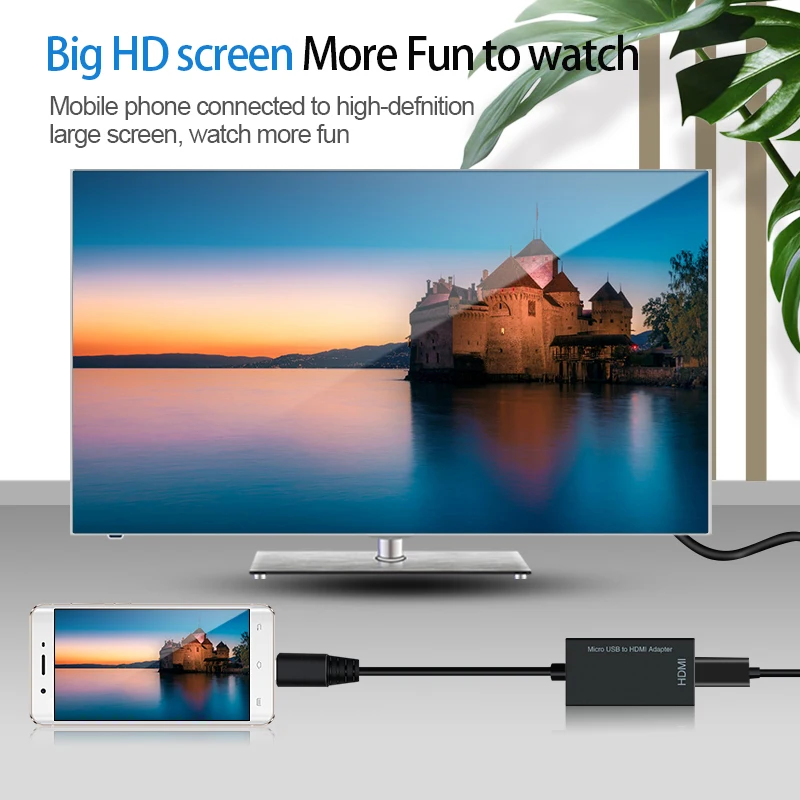 

Micro USB to HDMI Adapter Cable Mirco USB to HDMI HD Conversion Cable for Mobile Phone Tablet PC and other Devices