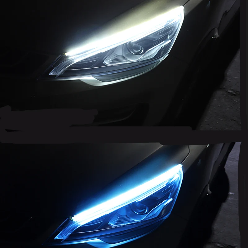

2 car ultra-thin 12V turn signal running light yellow flow LED strip for Citroen C-Quatre C-Triomphe Picasso C1 C2 C3 C4 C4L C5