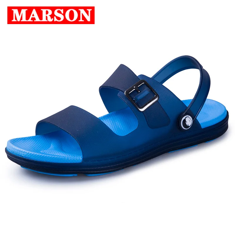 MARSON Men Sandals Summer Flip Flops Slippers Men Outdoor Beach Casual Shoes Male Sandals Water Shoes Outdoor Four Colors