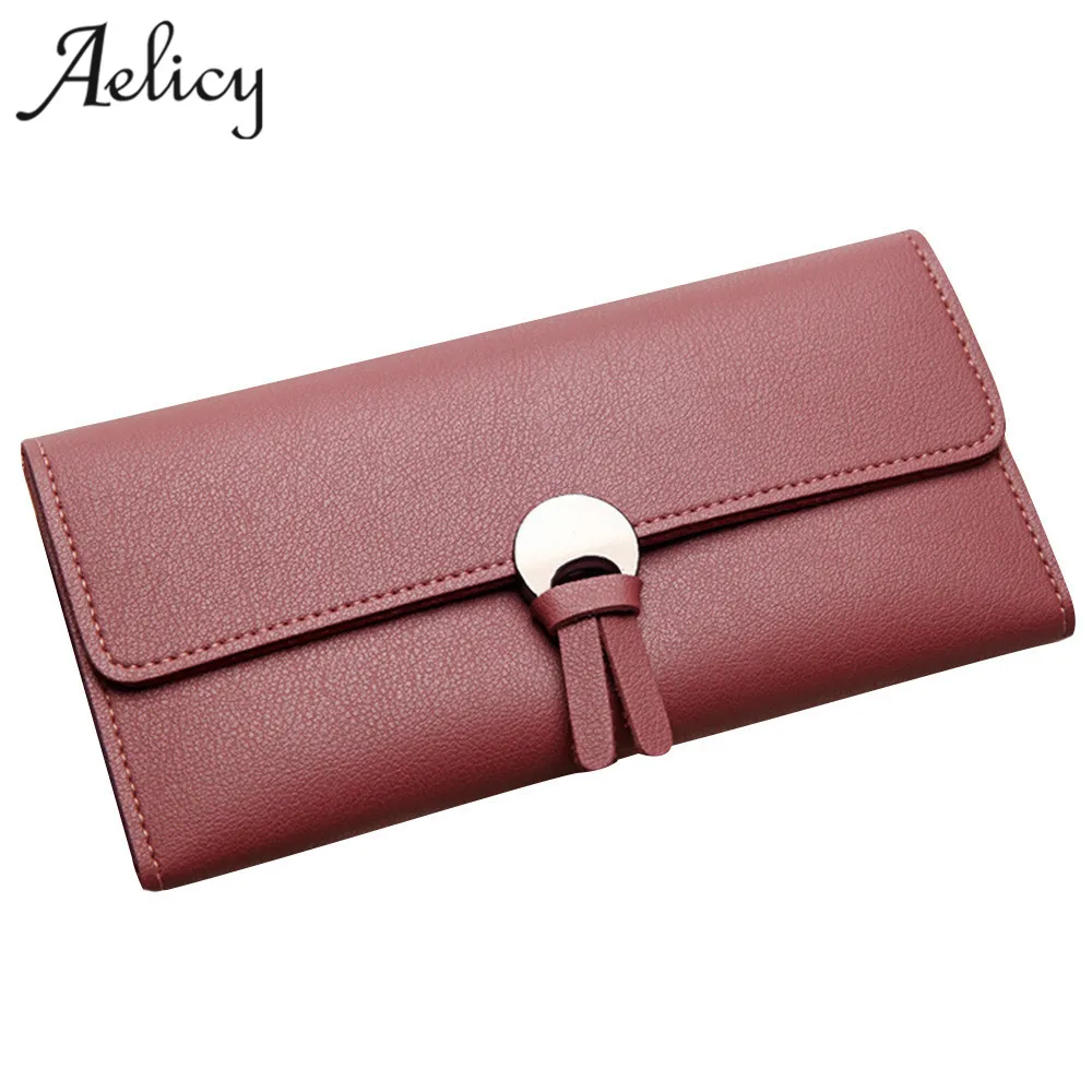 

Aelicy women pu leather wallet high quality long Fashion long wallet large capacity multi-card holder wallet card package