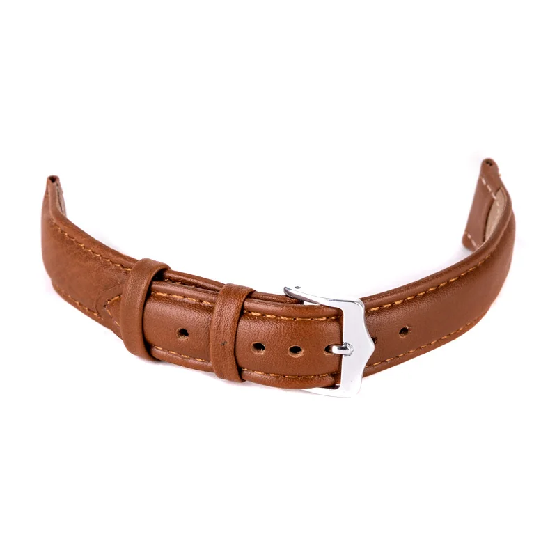 Luxury Watch Band 12mm,14mm,16mm,18mm,20mm,22mm,24mm Soft Sweatband Leather Strap Steel Buckle Wrist WatchBand