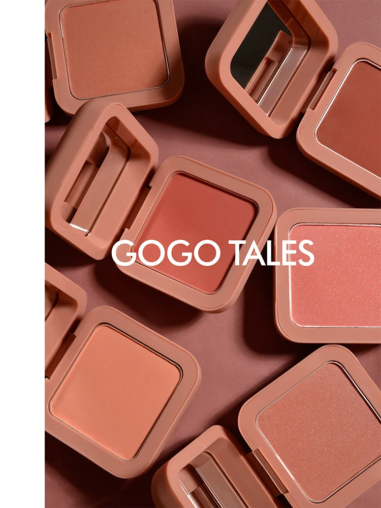 Gogo tales натуральная румяна пудра нюдовый макияж пигмент Оранжевый персик тыква