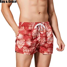 RAY GRACE летние пляжные Мужские дышащие шорты быстросохнущие Мужские Плавки пляжная одежда Серфинг Плавание Пляжные шорты купальный костюм шорты-бермуды