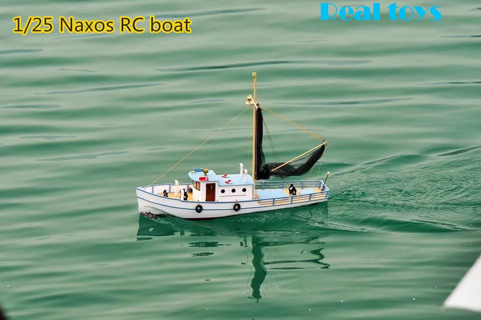 Us 150 0 Realts Classic Fishing Boat Model Scale 1 25 Naxos Rc Ship Remote Control Wood Kit In Building Kits From Toys