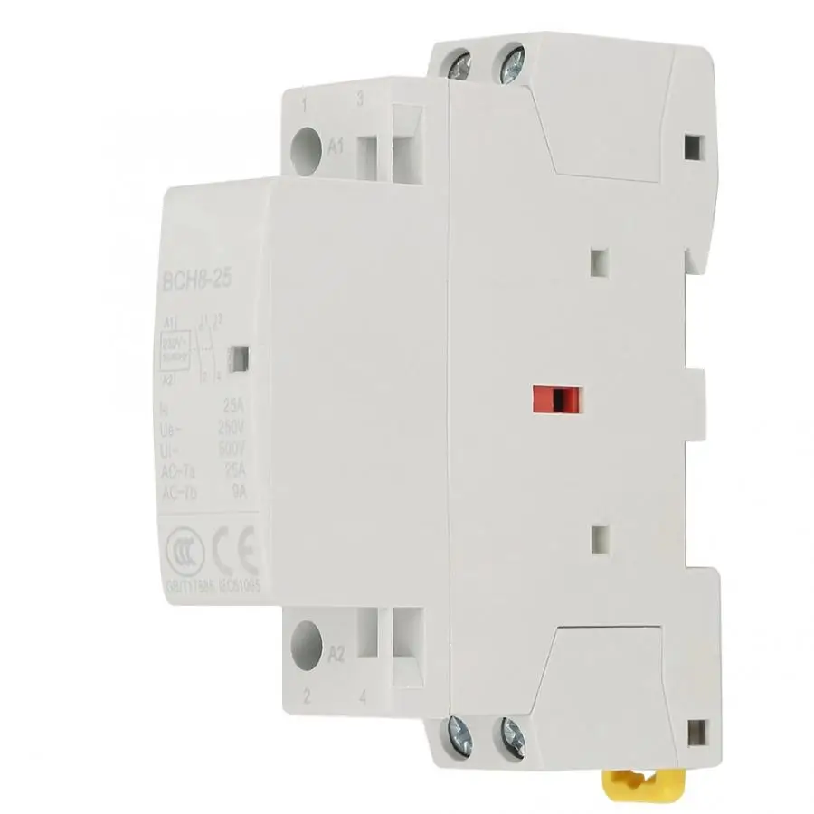 Американская классификация проводов 2р 25A контактор переменного тока 220 V/230 V 1NO 1NC бытовой автомат 50/60 HZ Din Rail AC контактор для дома