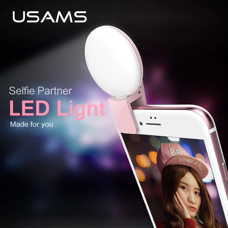 bilder für Usams selfie led-licht halter für iphone samsung huawei xiaomi bilder für Usams selfie led-licht halter für iphone samsung huawei xiaomi