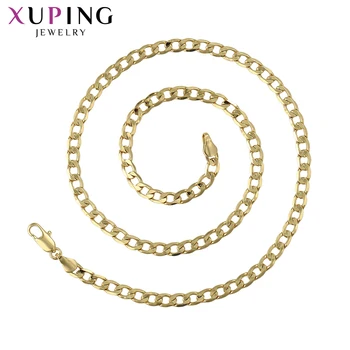 

Xuping Jewelry Simple Casual Style Light Yellow Gold-color Plated Necklace for Women Christmas Gifts 45514