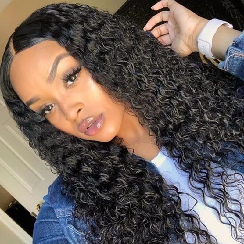 

Curly 13*6 Brazilian Lace Front Human Hair Wigs With Baby Hair Lace Front Wig Remy Hair Wig Pre Plucked Bleached Knots
