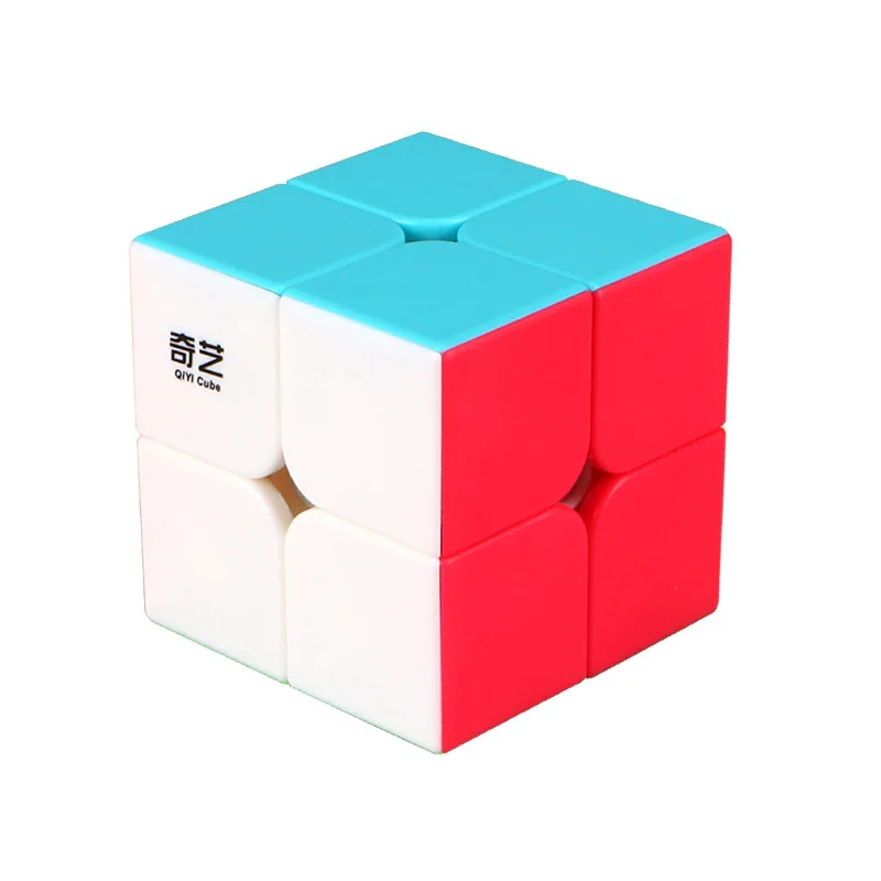 

QiYi 2x2 Solid Color Profissional Magic Cube Competition Speed Puzzle Cubes Toys For Children Kids cube Game-specific 6 Colors