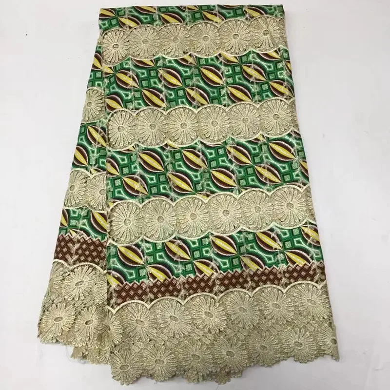 

Newcoming nigerian lace fabric african guipure lace fabric nice water soluble lace with wax cloth for sewing dress f16m091