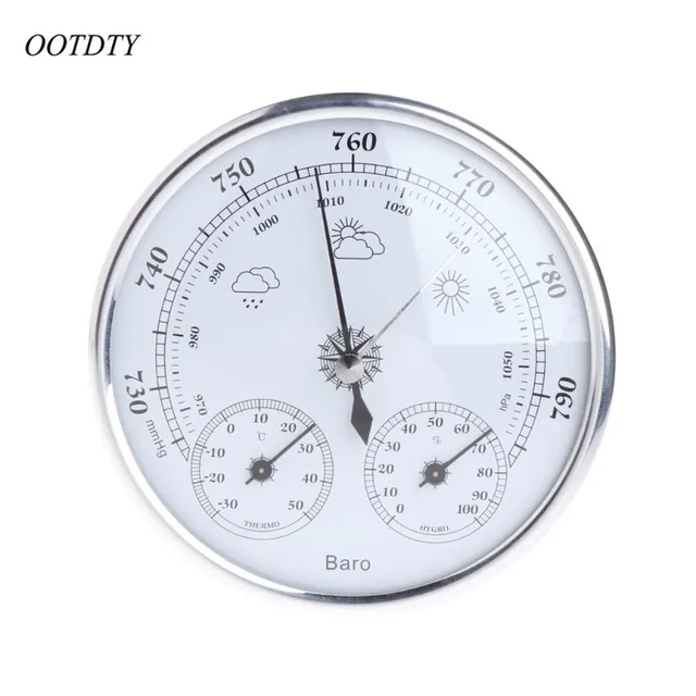 OOTDTY pared termómetro higrómetro hogar de alta precisión manómetro