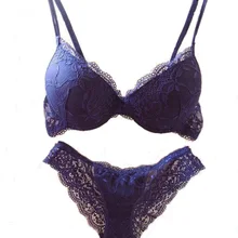 Горячие поп прозрачные цветочные кружевные наборы бюстгальтер+ трусы тонкие чашки Досуг сексуальный глубокий V Пуш-Ап женское нижнее белье комплект бюстгальтера