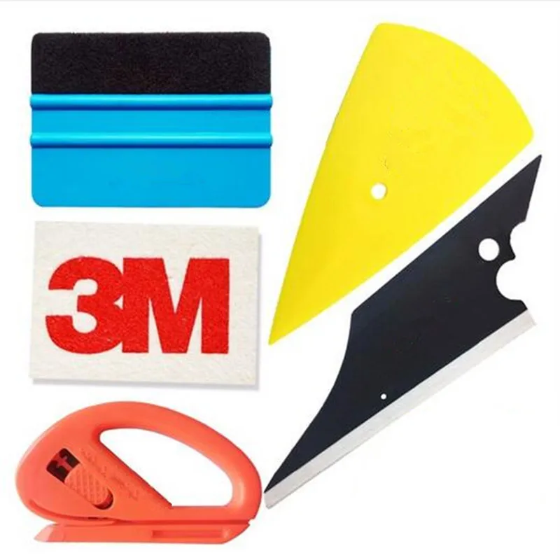 

New arrive Vinyl Car Wrap Application Tool Kit 3M Felt Squeegee 6 pieces Carbon Vinyl Tools Kit 3M Wool Squeegee
