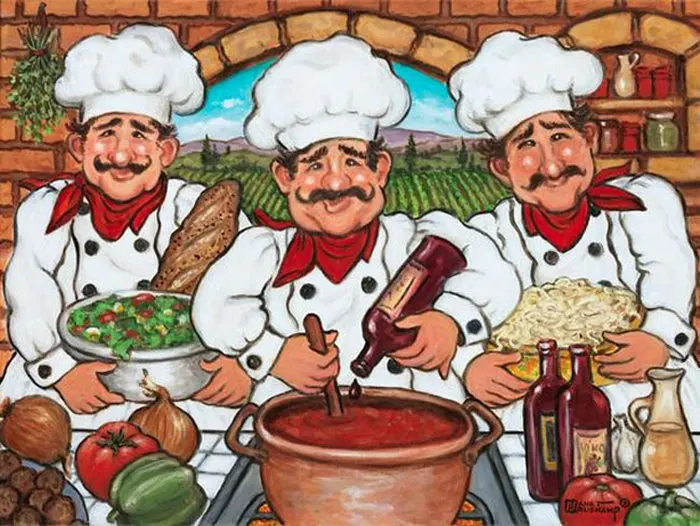 three chefs