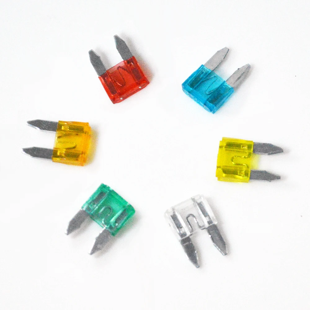 Viecar 60pcs Car MINI Fuse Plastic Bag 5A 10A 15A 20A 25A 30A Amp ZINC