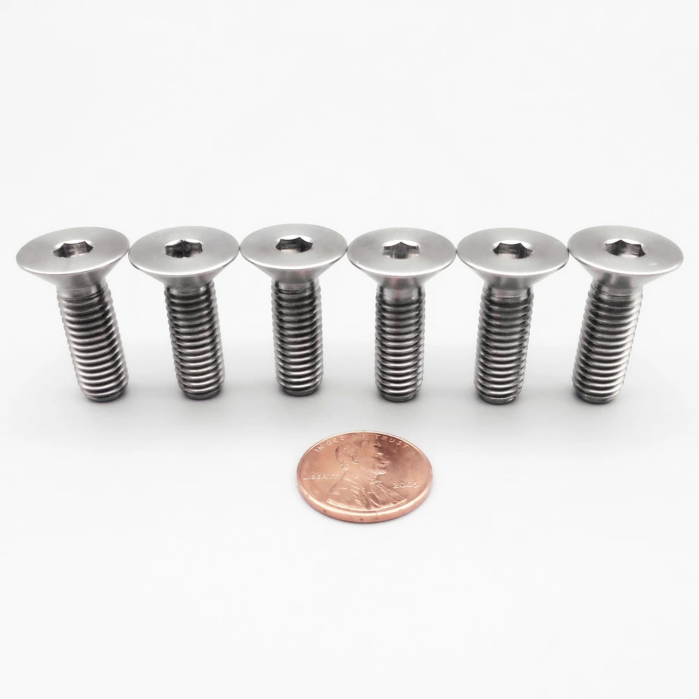 Titanium Bolts M8x25 Flat Head Motorcycle Modified Titanium Color (2)