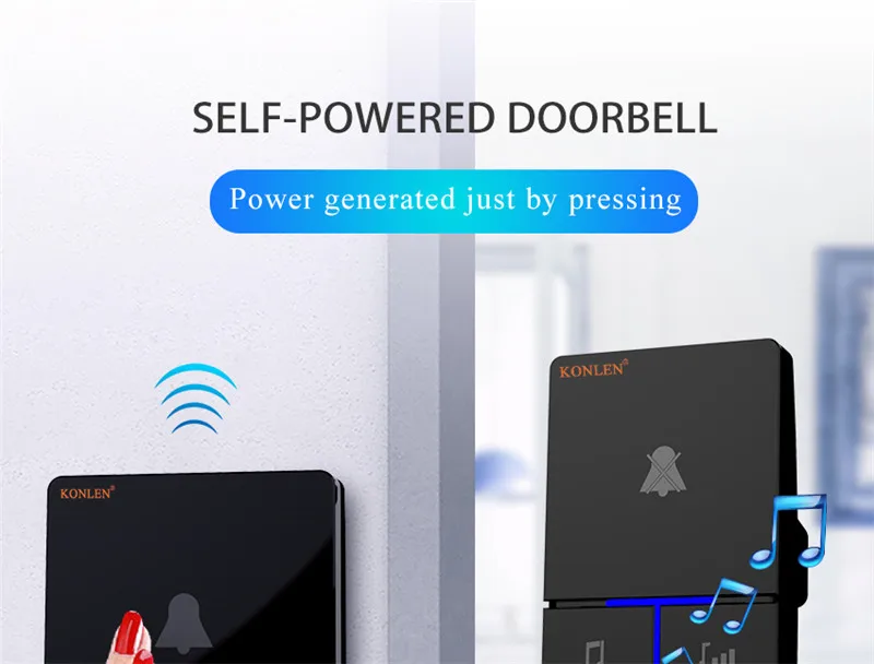 Self powered Wireless Doorbell Kit  (1)