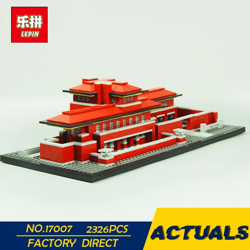 

LEPIN 17007 2326Pcs Genuine Architecture Series The Robie House Set Children Educational Building Blocks Bricks Toys Model 21010