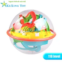 17.5CM 118 Steps 3D Puzzle Ball Magic Intellect Ball educational toys Puzzle Balance IQ Logic Ability Game For Children adults
