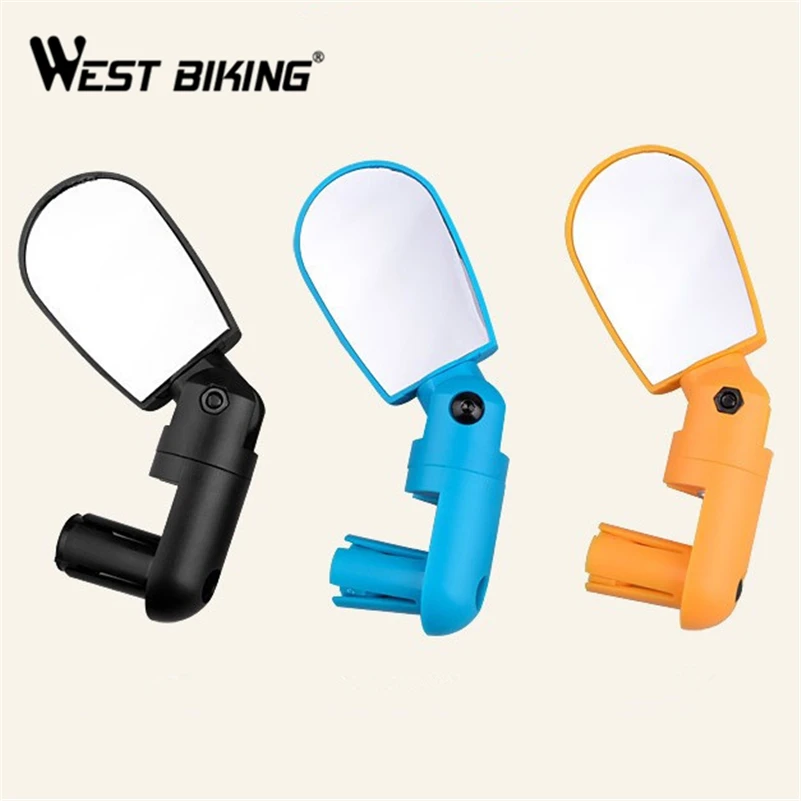 

WEST BIKING Bicycle Cycling Mini Handlebar End Back View Mirror Flexible Rearview Mirror Handlebar MTB Road Bike Handlebar