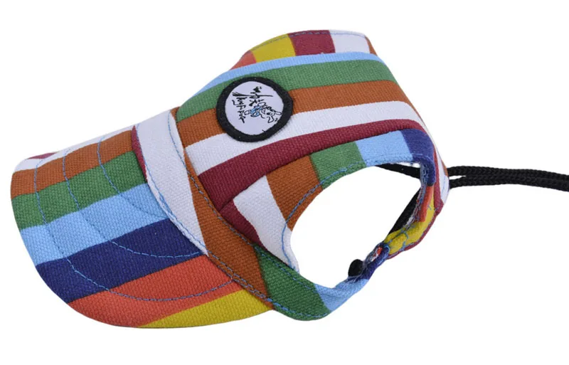 Хвостовая собачья шляпа с отверстиями для ушей, летняя парусиновая бейсболка для маленьких собак, уличные аксессуары, походные товары для животных-11 стилей